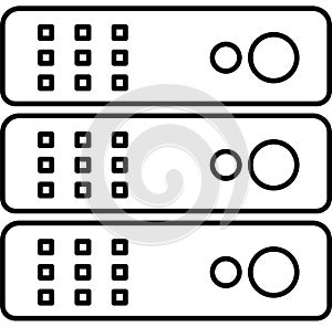 Database hosting Vector icon that can easily modify or edit