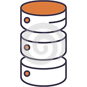 Database icon data server base vector cylinder