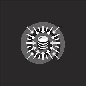 database icon. Filled database icon for website design and mobile, app development. database icon from filled cyber security