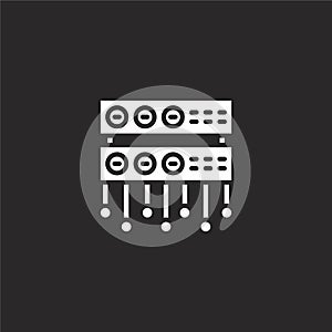 database icon. Filled database icon for website design and mobile, app development. database icon from filled network and data