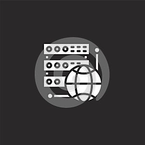 database icon. Filled database icon for website design and mobile, app development. database icon from filled network and data