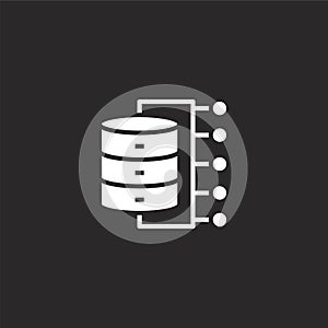 database icon. Filled database icon for website design and mobile, app development. database icon from filled network and data