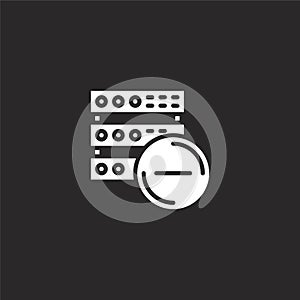 database icon. Filled database icon for website design and mobile, app development. database icon from filled network and data