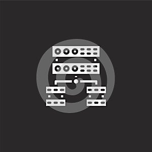 database icon. Filled database icon for website design and mobile, app development. database icon from filled network and data