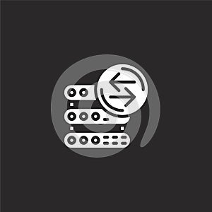 database icon. Filled database icon for website design and mobile, app development. database icon from filled network and data