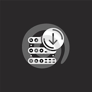 database icon. Filled database icon for website design and mobile, app development. database icon from filled network and data