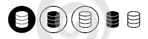 Database icon . server icon. storage