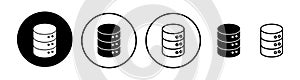 Database icon . server icon. storage