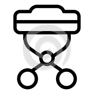 Database icon showing cloud data sharing network