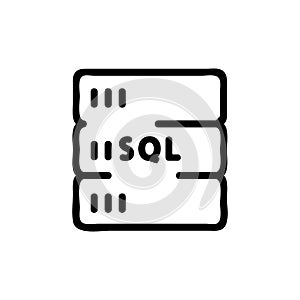 The database is an icon vector. Isolated contour symbol illustration
