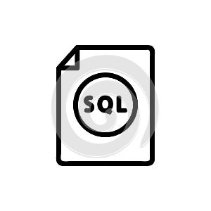 The database is an icon vector. Isolated contour symbol illustration