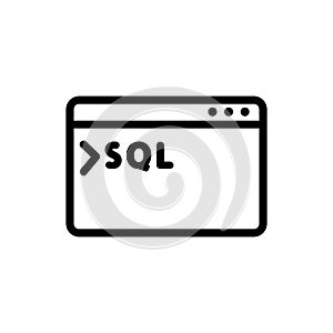 The database is an icon vector. Isolated contour symbol illustration