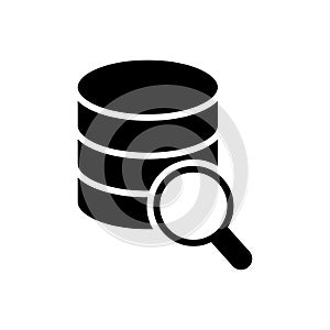 Database vector glyph flat  icon