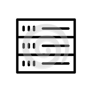 Database vector thin line icon