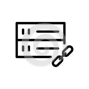 Database vector thin line icon
