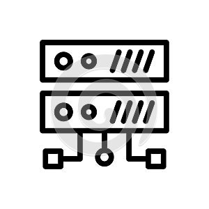 Database  vector thin line icon
