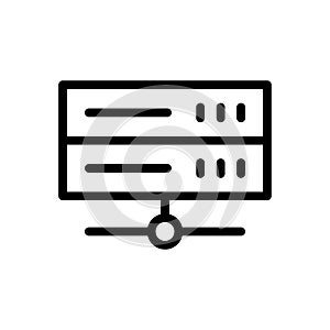 Database vector thin line icon