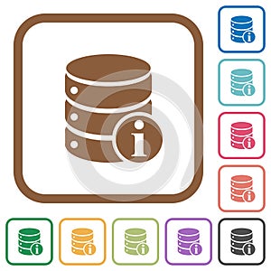 Database info simple icons