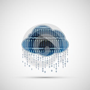 Database Internet server. Cloud computing icon design