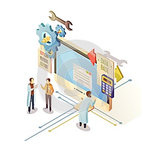 Database Isometric Illustration