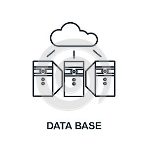 Database line icon. Element sign from networking collection. Database outline icon sign for web design, infographics and