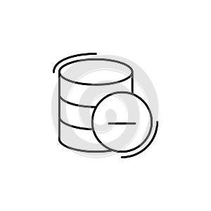 Database, lost, networking icon. Simple line, outline vector elements of storage and cloud icons for ui and ux, website or mobile