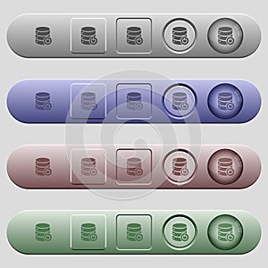 Database main switch icons on horizontal menu bars