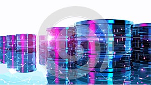 Modern Database Management Abstract Concept Vector Illustration