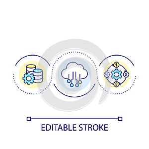 Database management loop concept icon