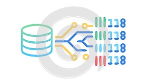 Database Management System Icon, Big Data Solutions, vector design Generative AI