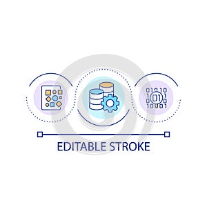 Database management system loop concept icon