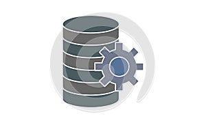 Database management Vector Glyph icon.
