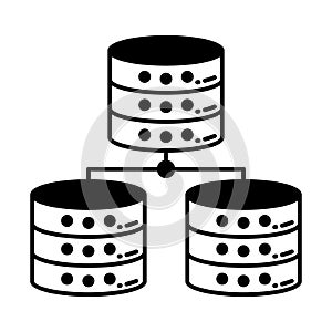 Database model Vector Icon which can easily modify or edit