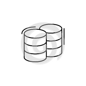 Database, networking icon. Simple line, outline vector elements of storage and cloud icons for ui and ux, website or mobile
