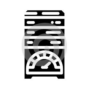 database performance glyph icon vector illustration