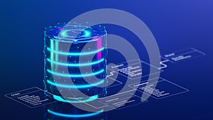 Database is placed on Relational database tables