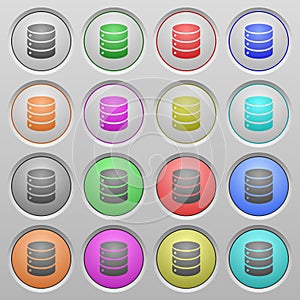 Database plastic sunk buttons