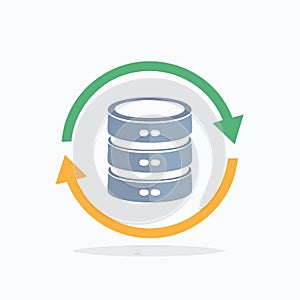 Database Process and Synchronization Icon
