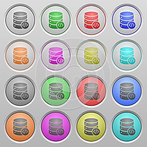 Database programming plastic sunk buttons