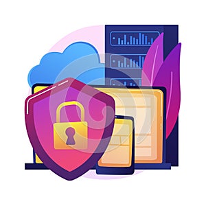 Database protection vector concept metaphor