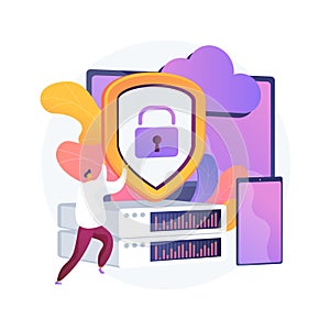 Database protection vector concept metaphor