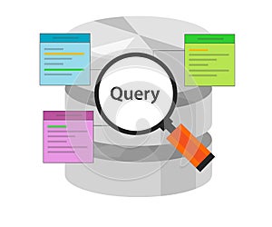 Database query data code select table symbol vector illustration concept