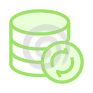 Database reload color line icon