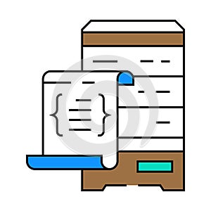 database scripts icon color illustration
