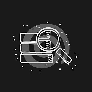 Sketch icon in black - Database search