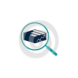 Database search icon vector