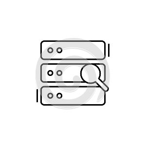Database, search, networking icon. Simple line, outline vector elements of storage and cloud icons for ui and ux, website or