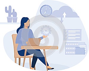 Database security abstract concept,data recovery and synchronization,