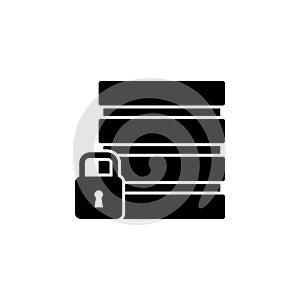 database, security icon. Element of gdpr icon for mobile concept and web apps.Detailed database, security icon can be used for web
