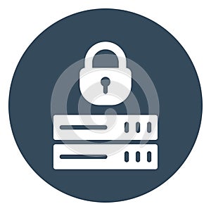 Database, security Isolated Vector icon which can easily modify or edit
